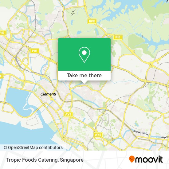 Tropic Foods Catering map