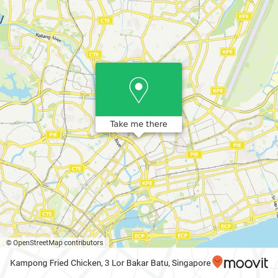 Kampong Fried Chicken, 3 Lor Bakar Batu map