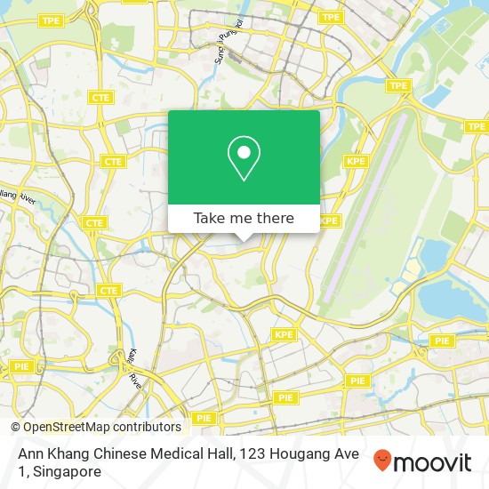 Ann Khang Chinese Medical Hall, 123 Hougang Ave 1 map