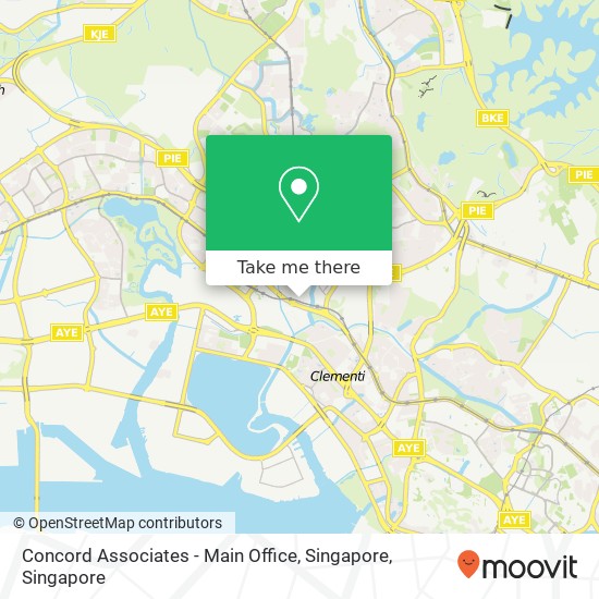 Concord Associates - Main Office, Singapore map