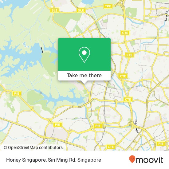 Honey Singapore, Sin Ming Rd map