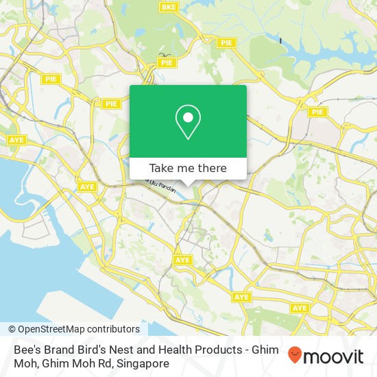 Bee's Brand Bird's Nest and Health Products - Ghim Moh, Ghim Moh Rd map