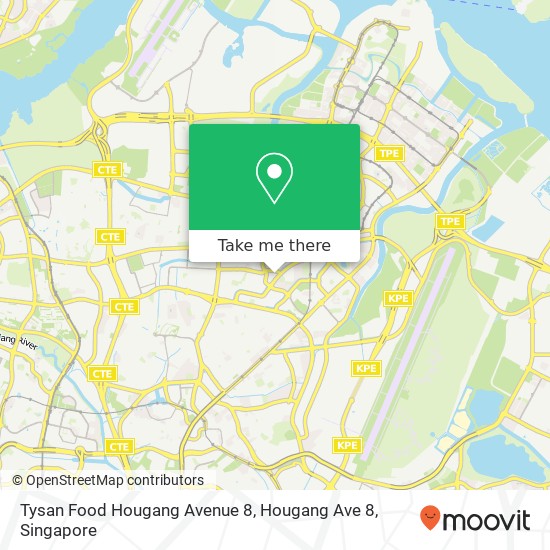 Tysan Food Hougang Avenue 8, Hougang Ave 8地图