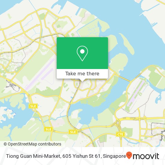 Tiong Guan Mini-Market, 605 Yishun St 61地图