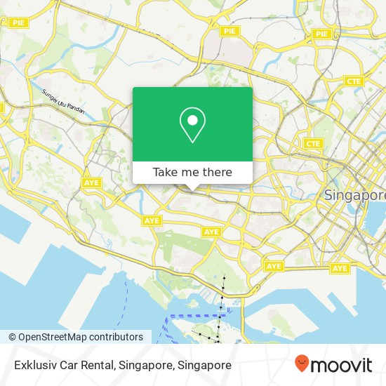 Exklusiv Car Rental, Singapore map