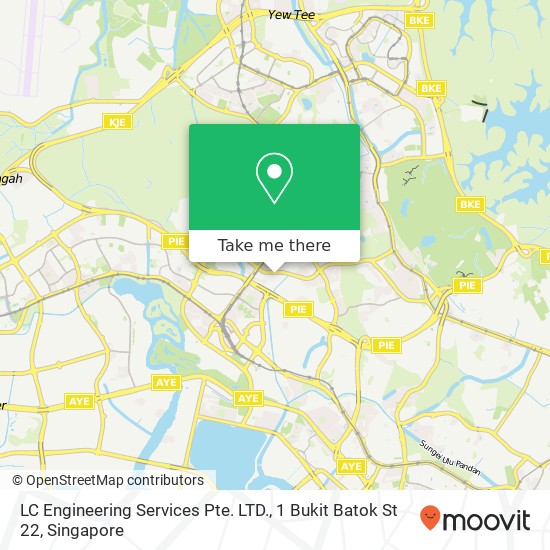 LC Engineering Services Pte. LTD., 1 Bukit Batok St 22 map