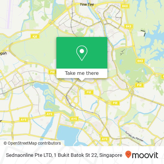 Sednaonline Pte LTD, 1 Bukit Batok St 22 map