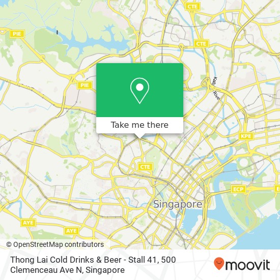 Thong Lai Cold Drinks & Beer - Stall 41, 500 Clemenceau Ave N地图