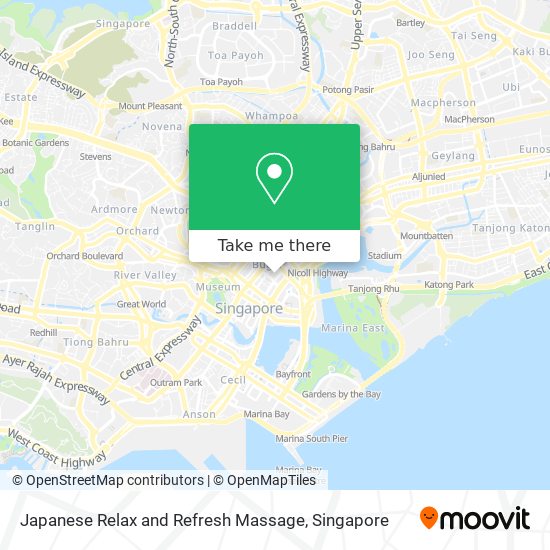 Japanese Relax and Refresh Massage map