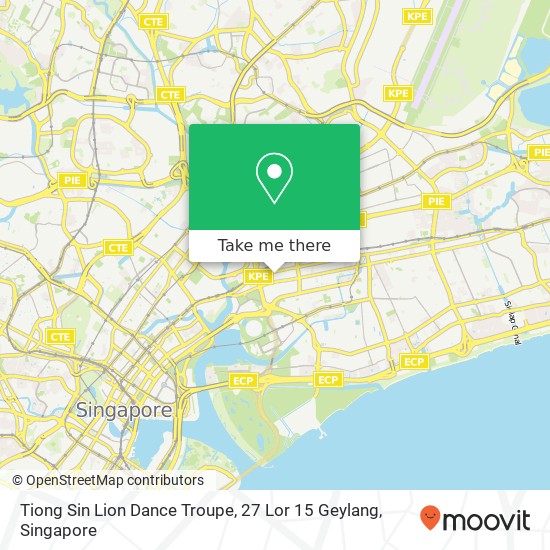 Tiong Sin Lion Dance Troupe, 27 Lor 15 Geylang map