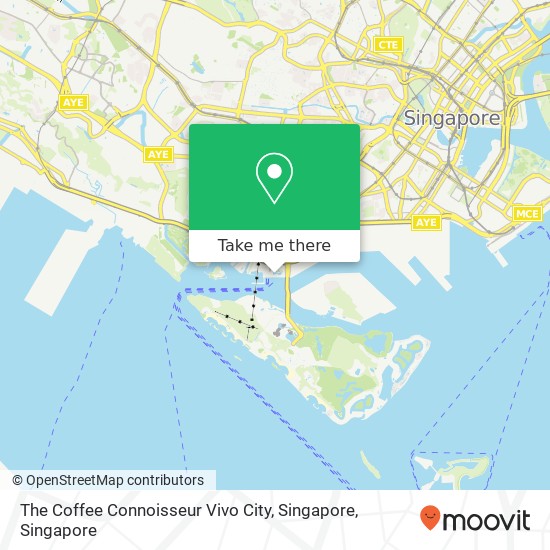 The Coffee Connoisseur Vivo City, Singapore map