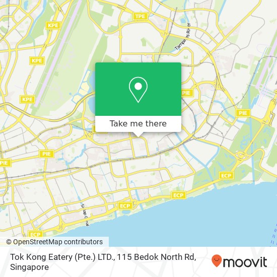 Tok Kong Eatery (Pte.) LTD., 115 Bedok North Rd地图