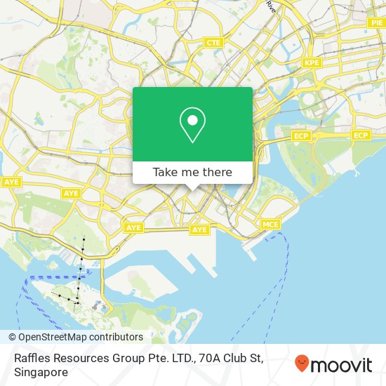 Raffles Resources Group Pte. LTD., 70A Club St map