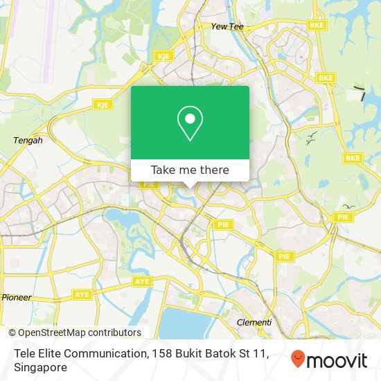 Tele Elite Communication, 158 Bukit Batok St 11 map