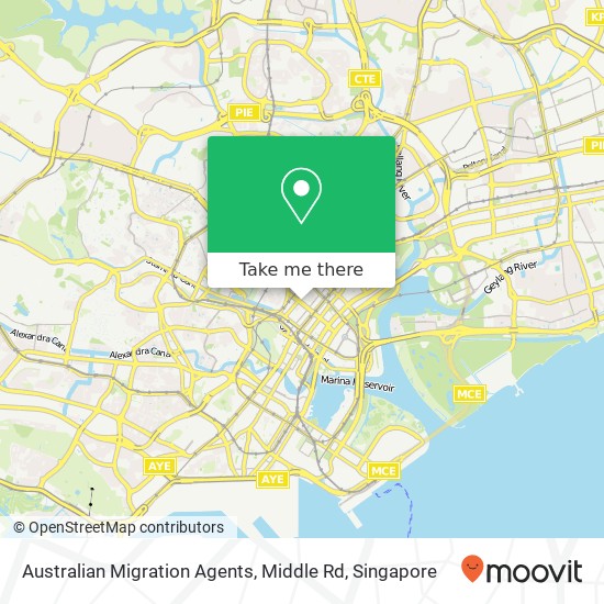 Australian Migration Agents, Middle Rd map