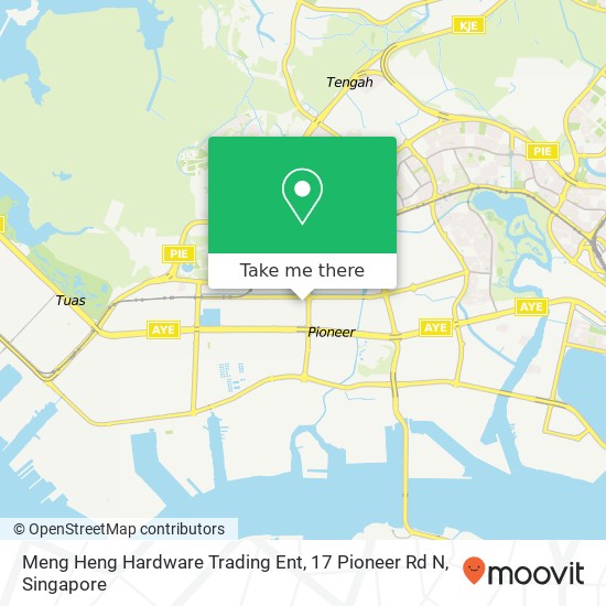 Meng Heng Hardware Trading Ent, 17 Pioneer Rd N map