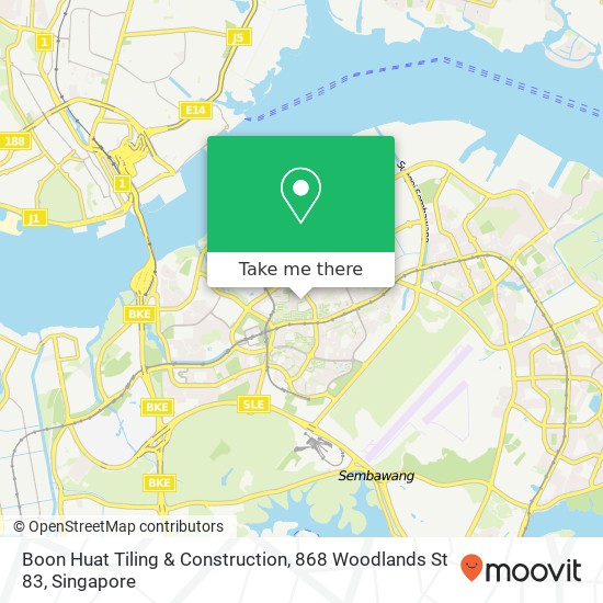 Boon Huat Tiling & Construction, 868 Woodlands St 83 map