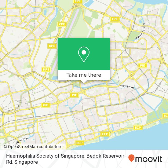 Haemophilia Society of Singapore, Bedok Reservoir Rd map
