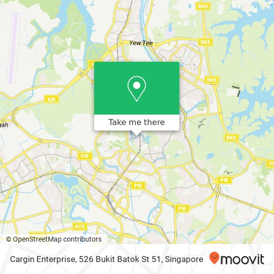 Cargin Enterprise, 526 Bukit Batok St 51地图