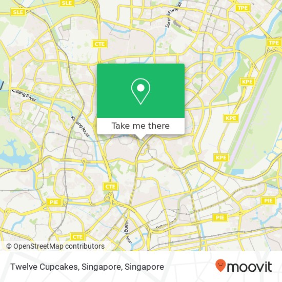 Twelve Cupcakes, Singapore map
