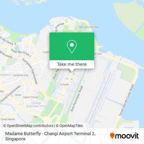 Madame Butterfly - Changi Airport Terminal 2 map