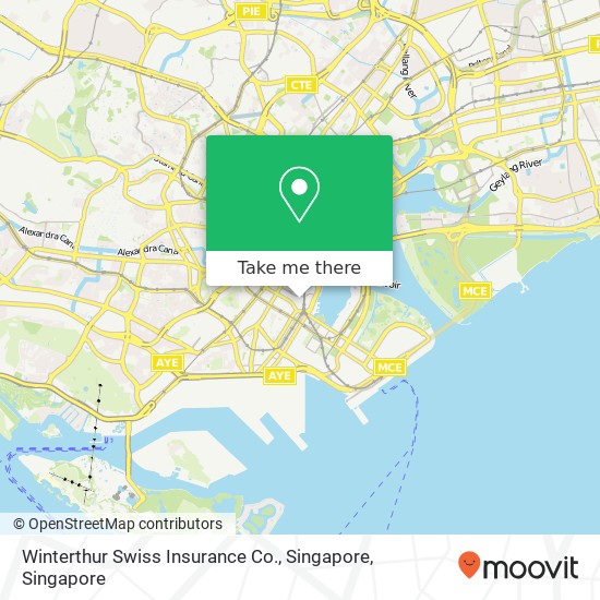 Winterthur Swiss Insurance Co., Singapore map