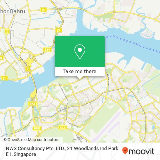 NWS Consultancy Pte. LTD., 21 Woodlands Ind Park E1 map