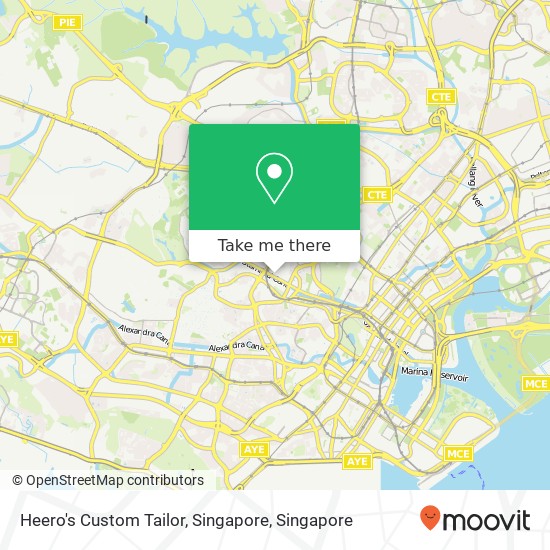 Heero's Custom Tailor, Singapore map