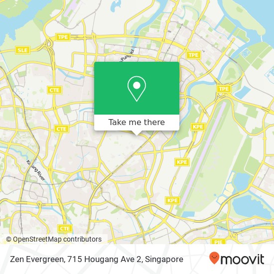 Zen Evergreen, 715 Hougang Ave 2地图