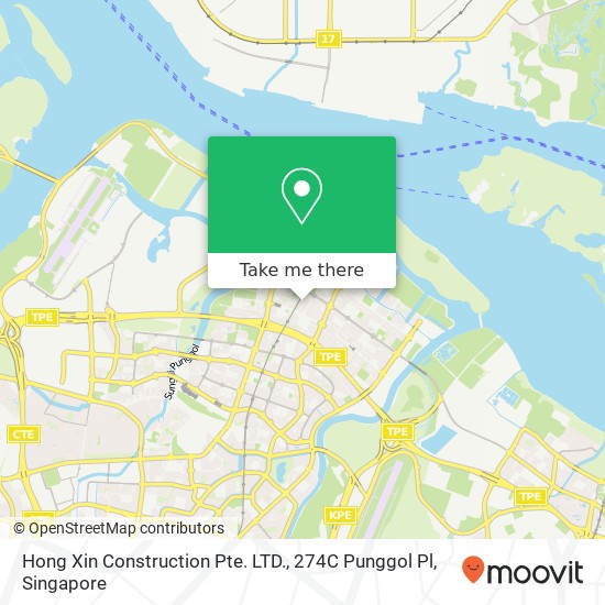 Hong Xin Construction Pte. LTD., 274C Punggol Pl map