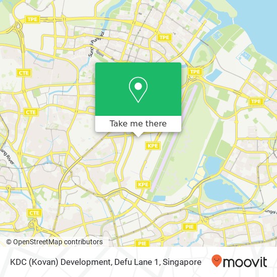 KDC (Kovan) Development, Defu Lane 1 map