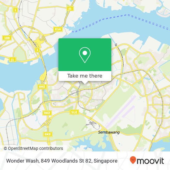 Wonder Wash, 849 Woodlands St 82 map