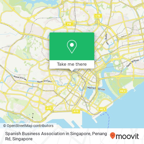 Spanish Business Association in Singapore, Penang Rd map