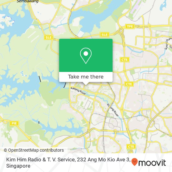 Kim Him Radio & T. V. Service, 232 Ang Mo Kio Ave 3地图