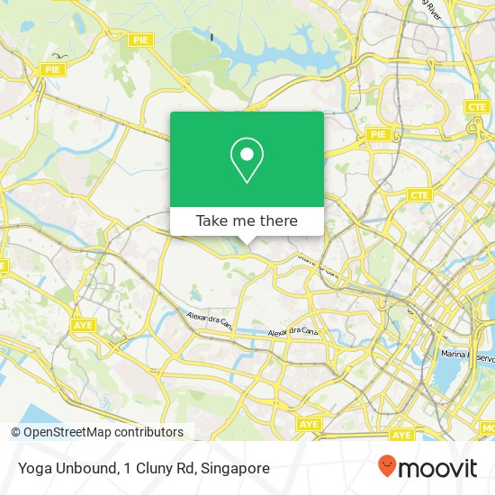 Yoga Unbound, 1 Cluny Rd地图