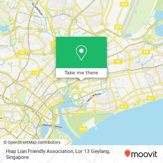 Hiap Lian Friendly Association, Lor 13 Geylang map