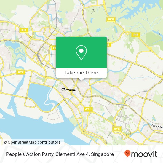 People's Action Party, Clementi Ave 4地图