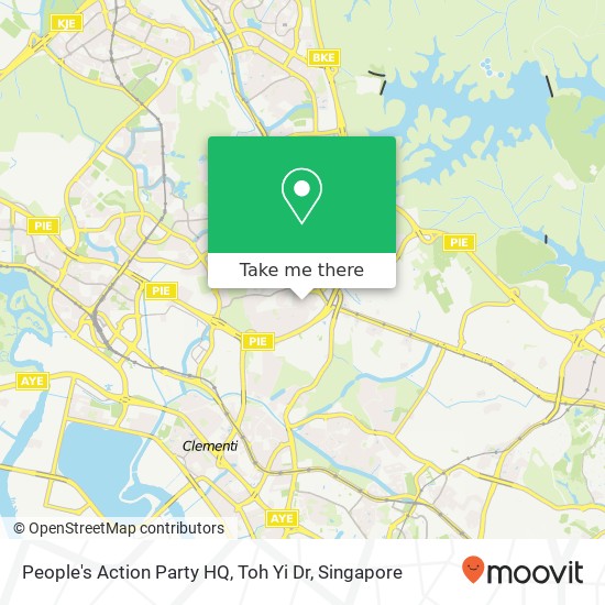 People's Action Party HQ, Toh Yi Dr map