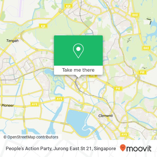 People's Action Party, Jurong East St 21 map