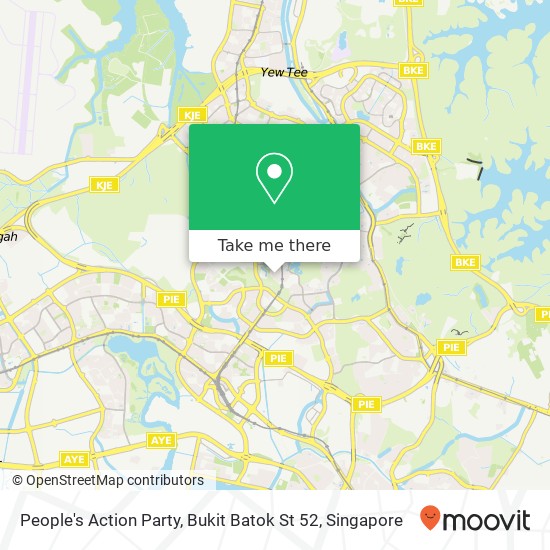 People's Action Party, Bukit Batok St 52 map