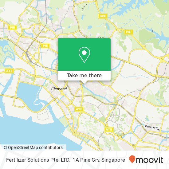 Fertilizer Solutions Pte. LTD., 1A Pine Grv map