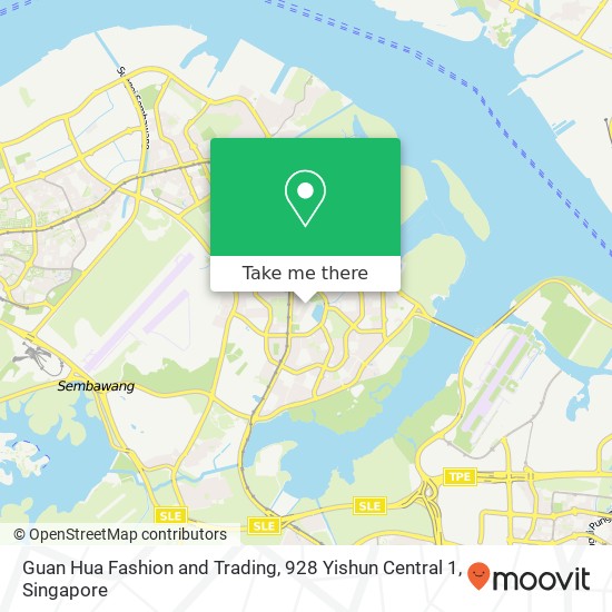 Guan Hua Fashion and Trading, 928 Yishun Central 1 map