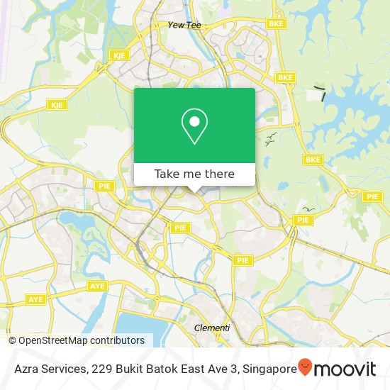 Azra Services, 229 Bukit Batok East Ave 3地图