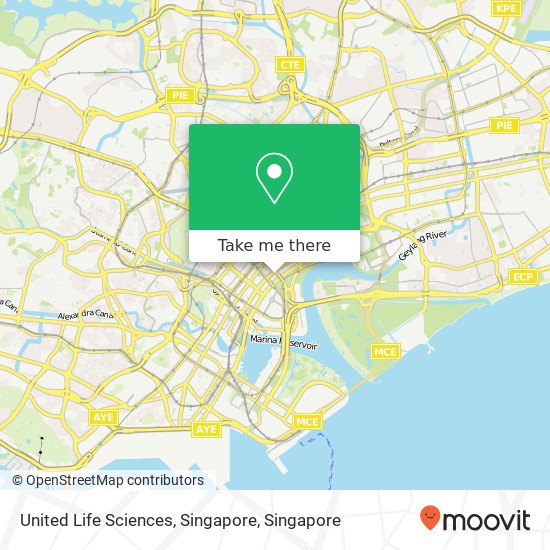 United Life Sciences, Singapore map