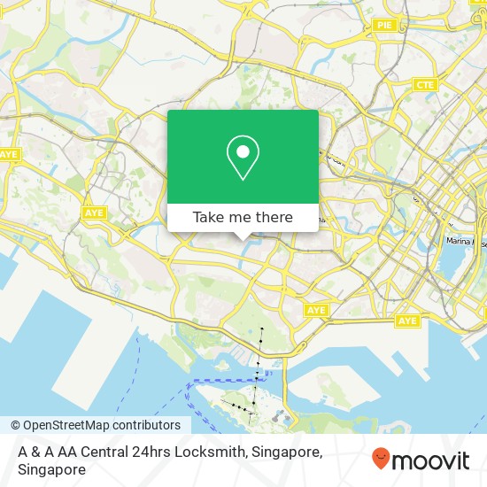 A & A AA Central 24hrs Locksmith, Singapore地图
