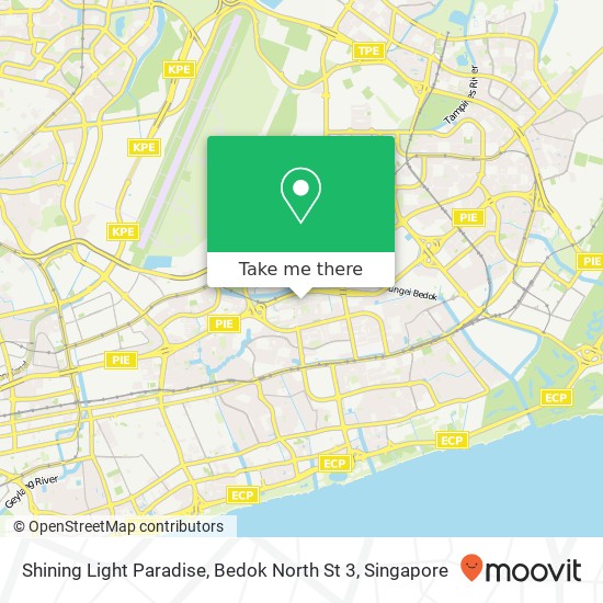 Shining Light Paradise, Bedok North St 3 map