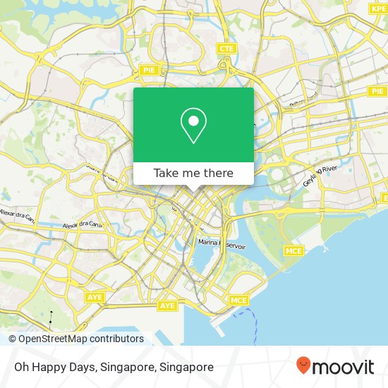 Oh Happy Days, Singapore map