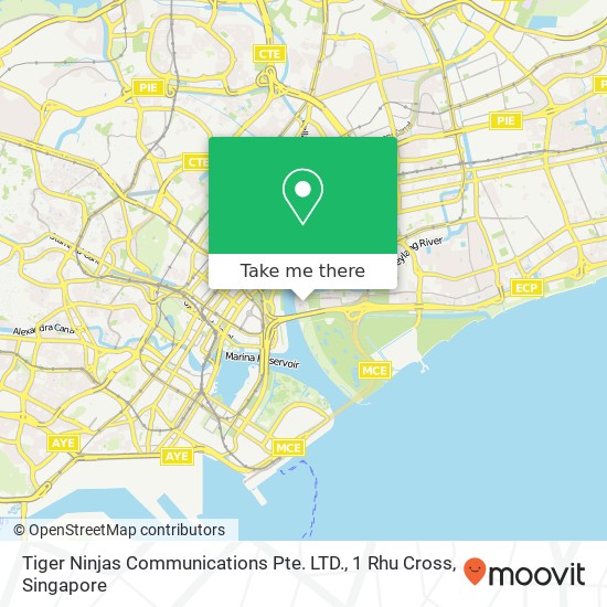 Tiger Ninjas Communications Pte. LTD., 1 Rhu Cross地图