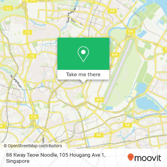 88 Kway Teow Noodle, 105 Hougang Ave 1地图