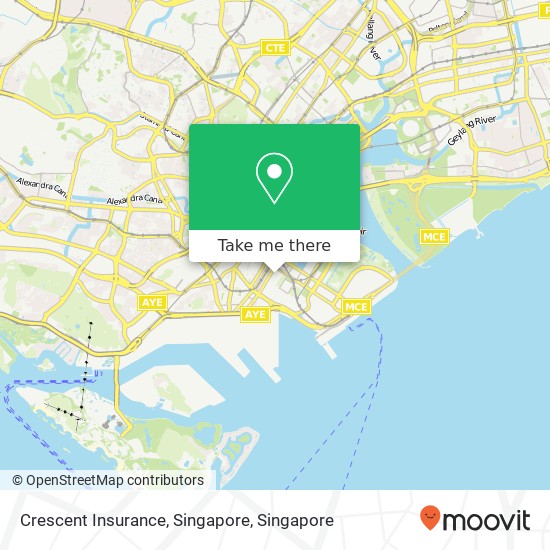 Crescent Insurance, Singapore map